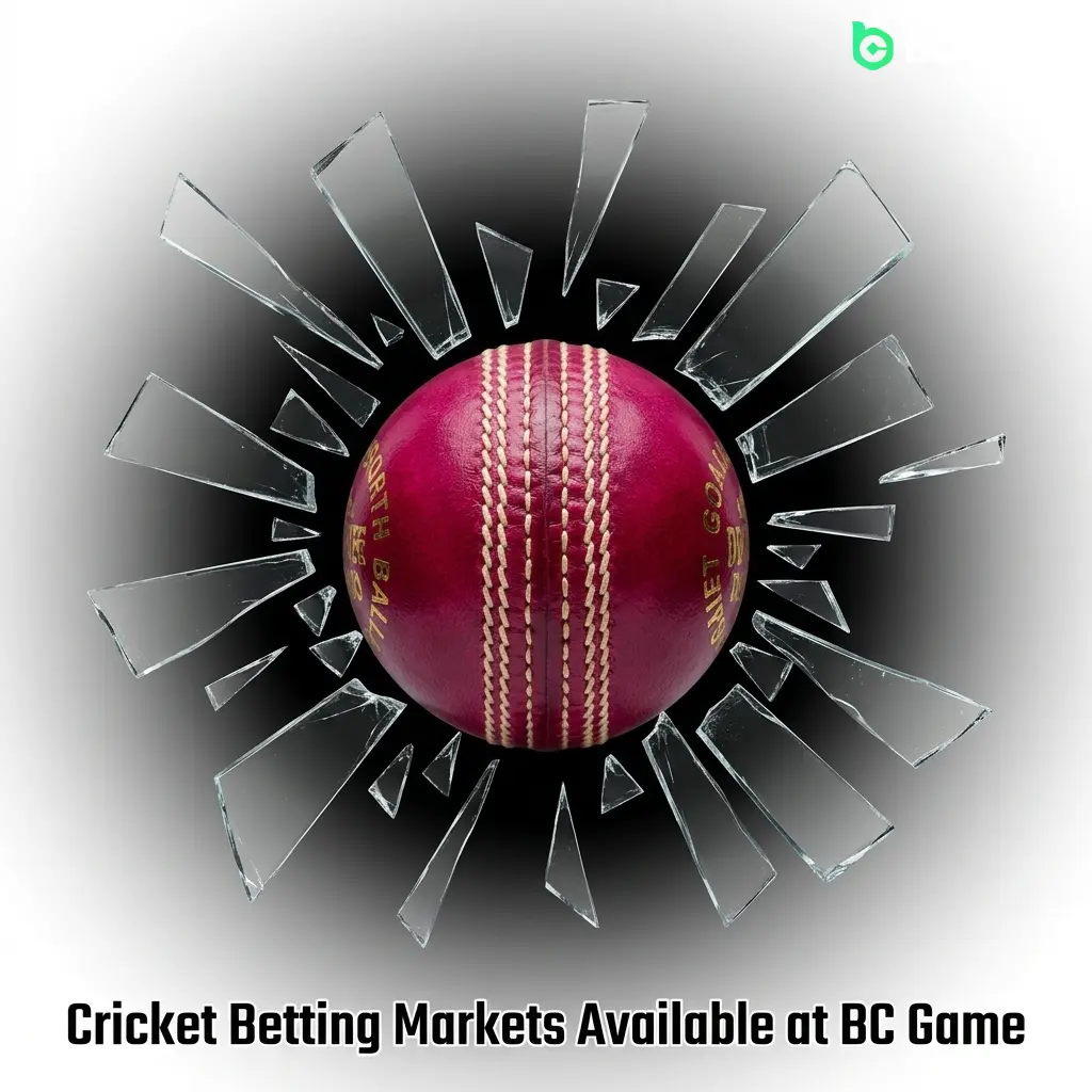 Cricket betting markets at BC Game India covering match winner, top batsman, live in-play, and tournament outright options