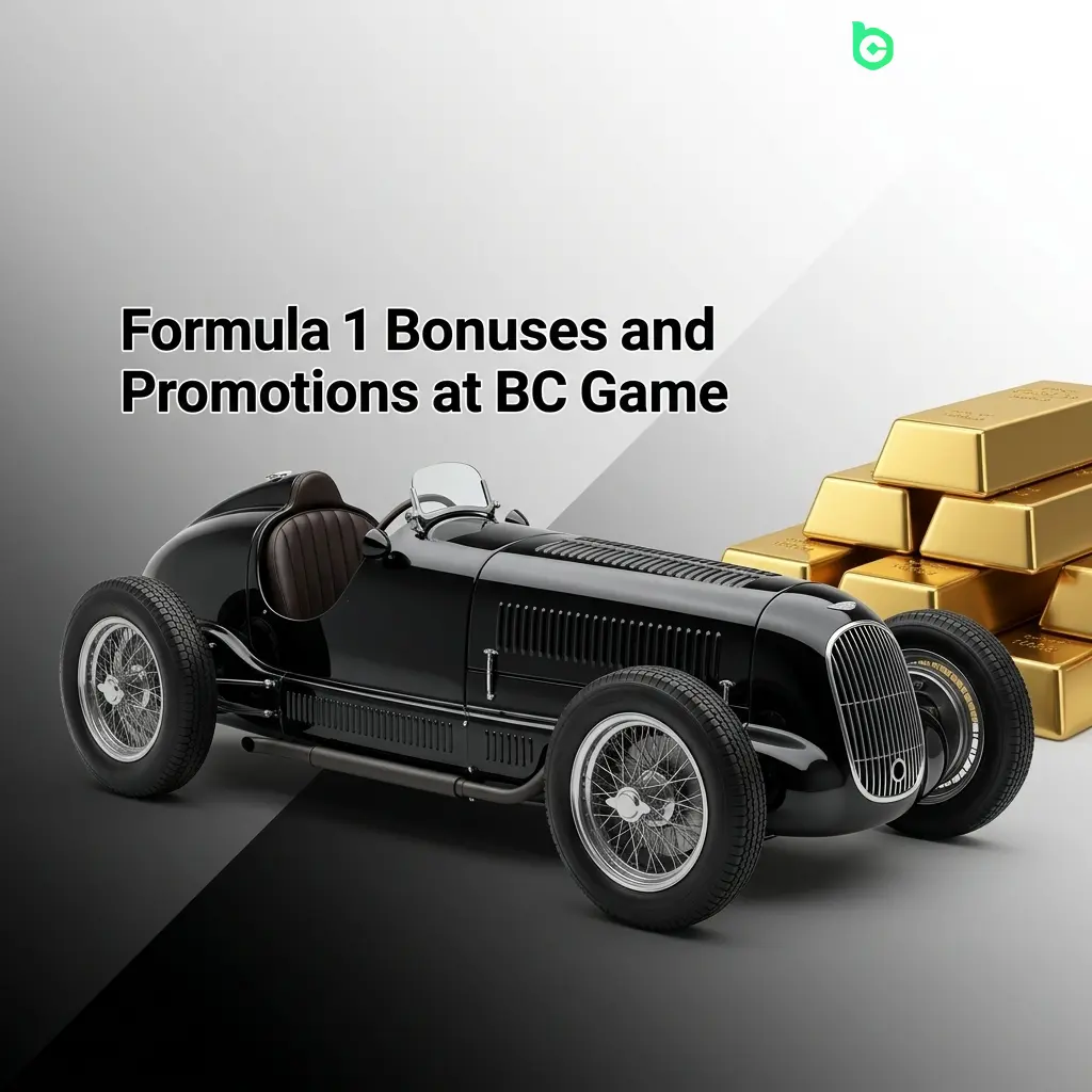 BC Game F1 welcome rakeback tiers showing 220% to 500% deposit bonuses for Formula 1 sports betting promotions