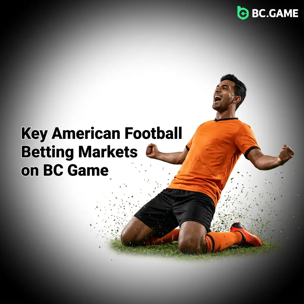 BC Game American football betting markets including spread, money line, totals, player props, parlays and teasers