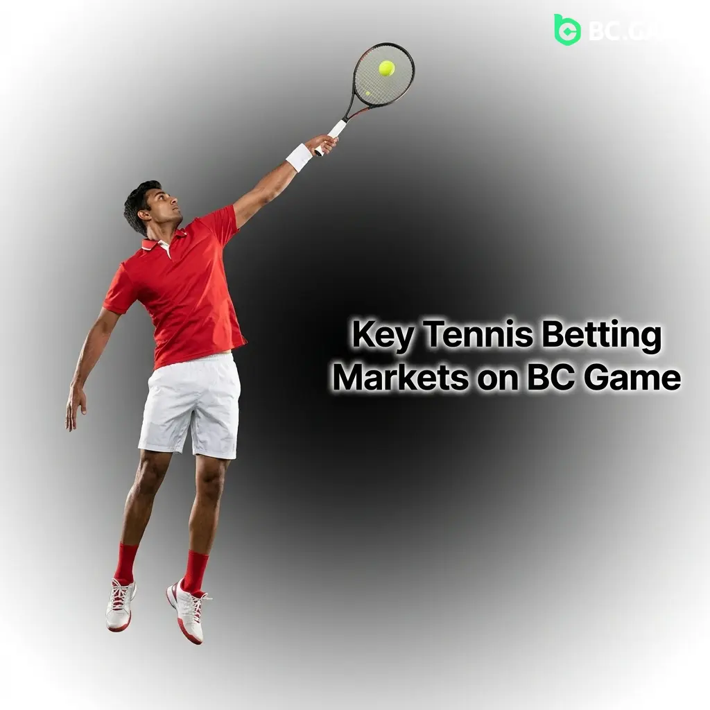 BC Game tennis betting markets including match winner, set betting, handicap, and over/under options for precise wagering