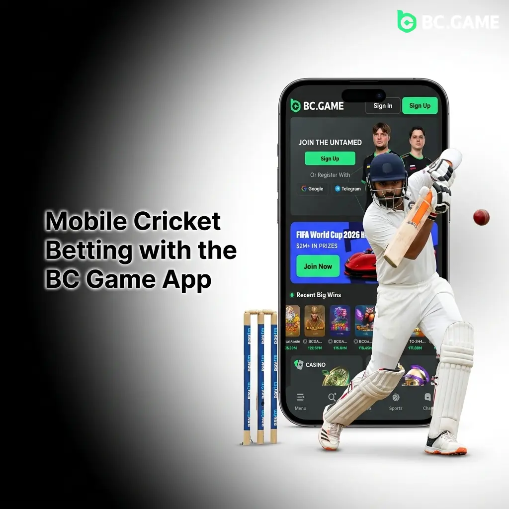 Mobile cricket betting on BC Game app for Android and iOS with live odds, fast loads, and instant bet placement