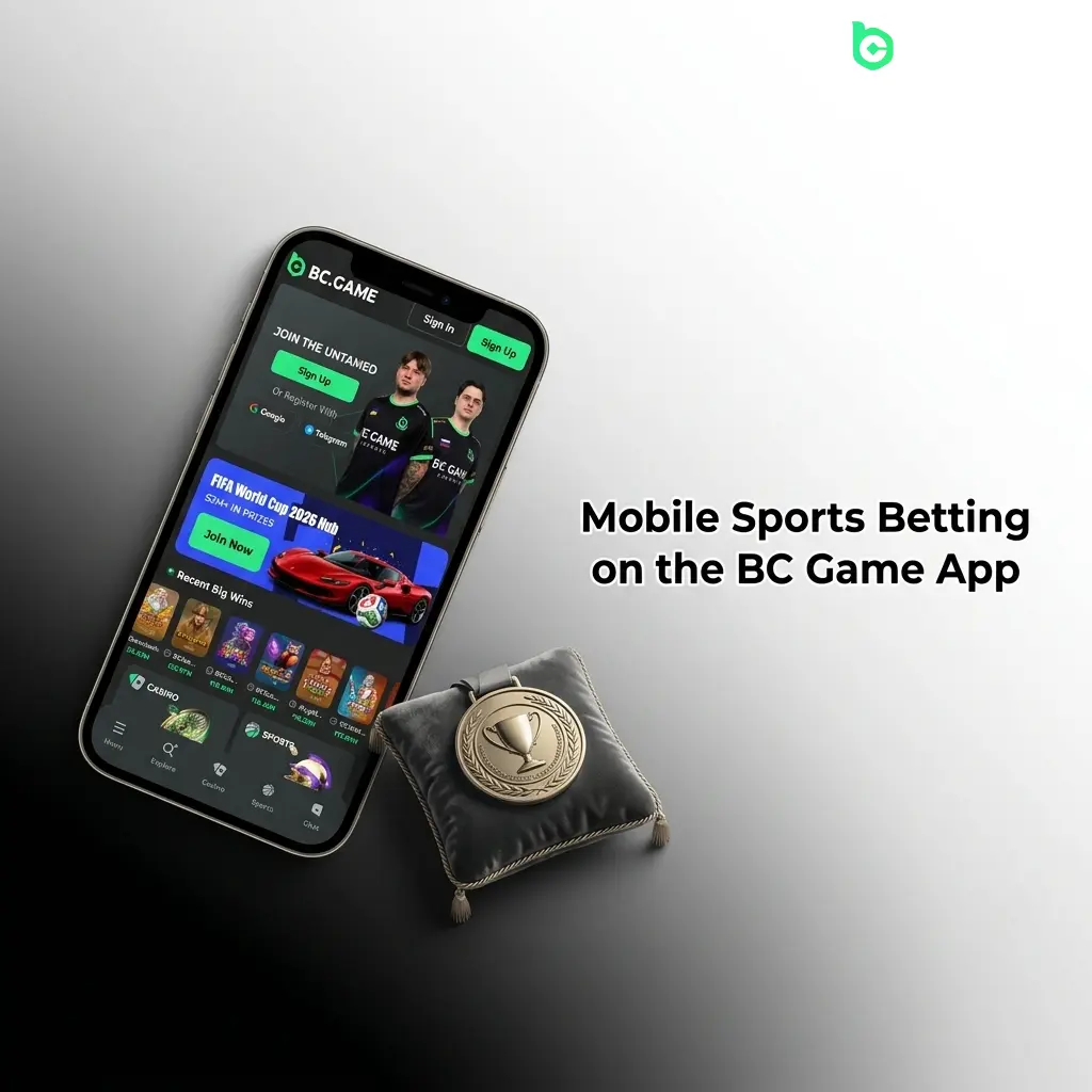 BC Game app mobile sports betting interface showing cricket football and kabaddi markets for Indian players