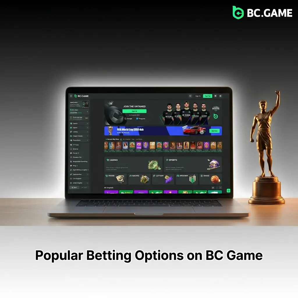 BC Game sportsbook betting options including live betting, pre-game lines, and multi-live betting features