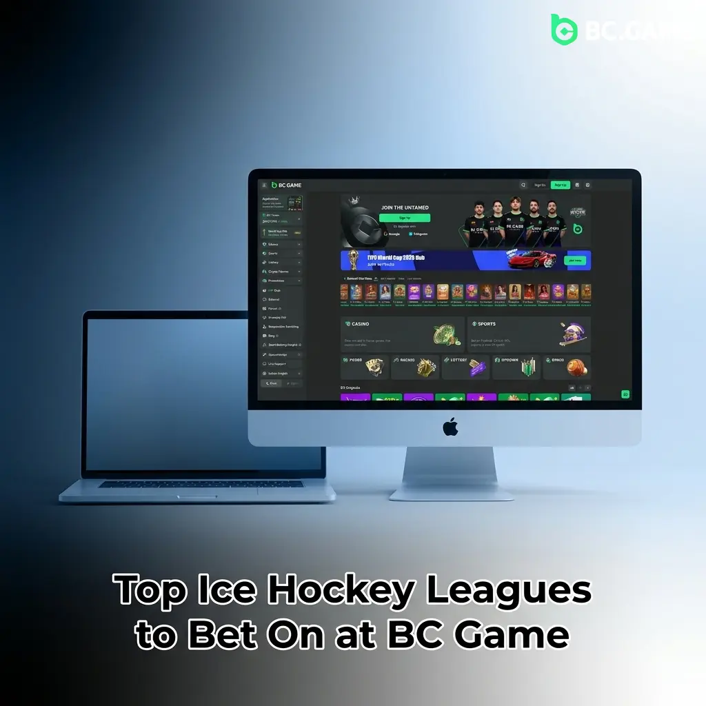 Ice hockey leagues to bet on at BC Game including NHL, KHL, SHL, AHL, Liiga, IIHF, and Winter Olympics