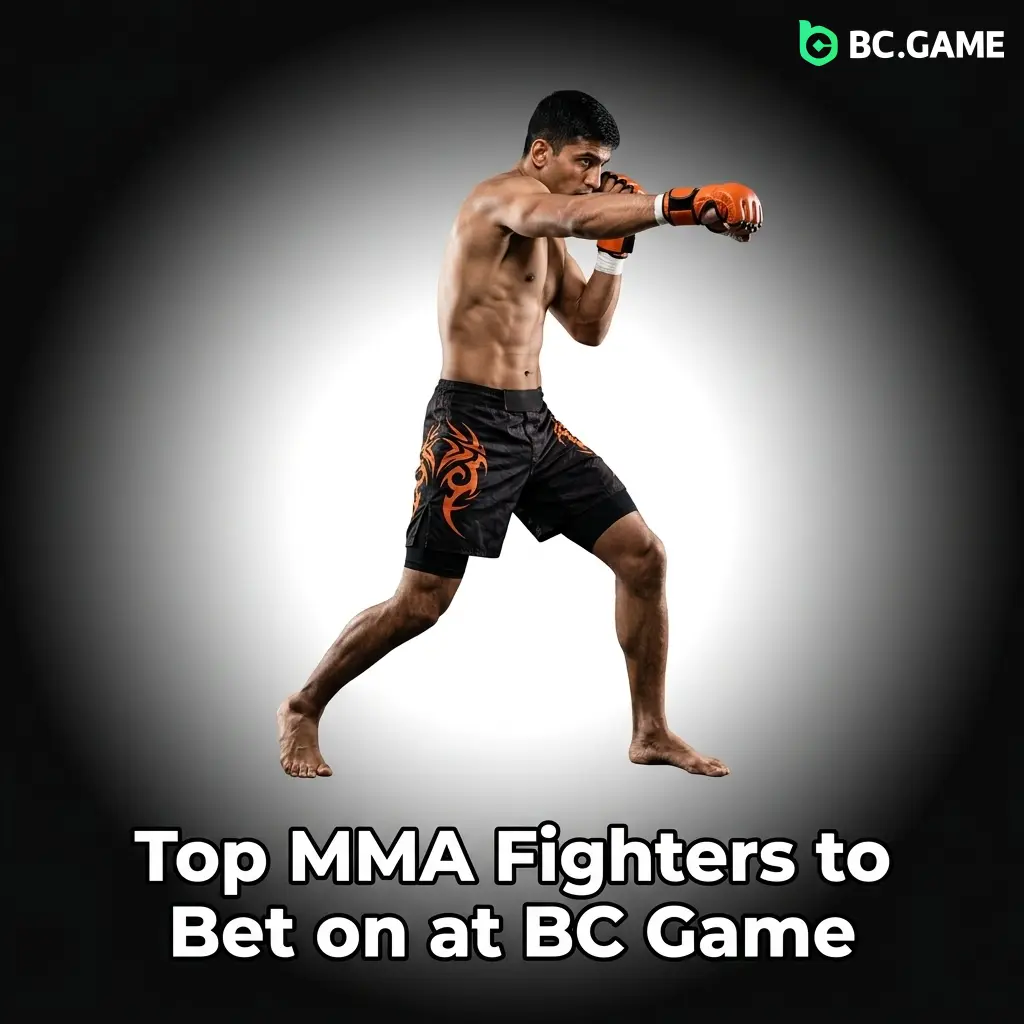 BC Game MMA betting featuring top fighters like Islam Makhachev, Jon Jones, Alex Pereira, and Conor McGregor
