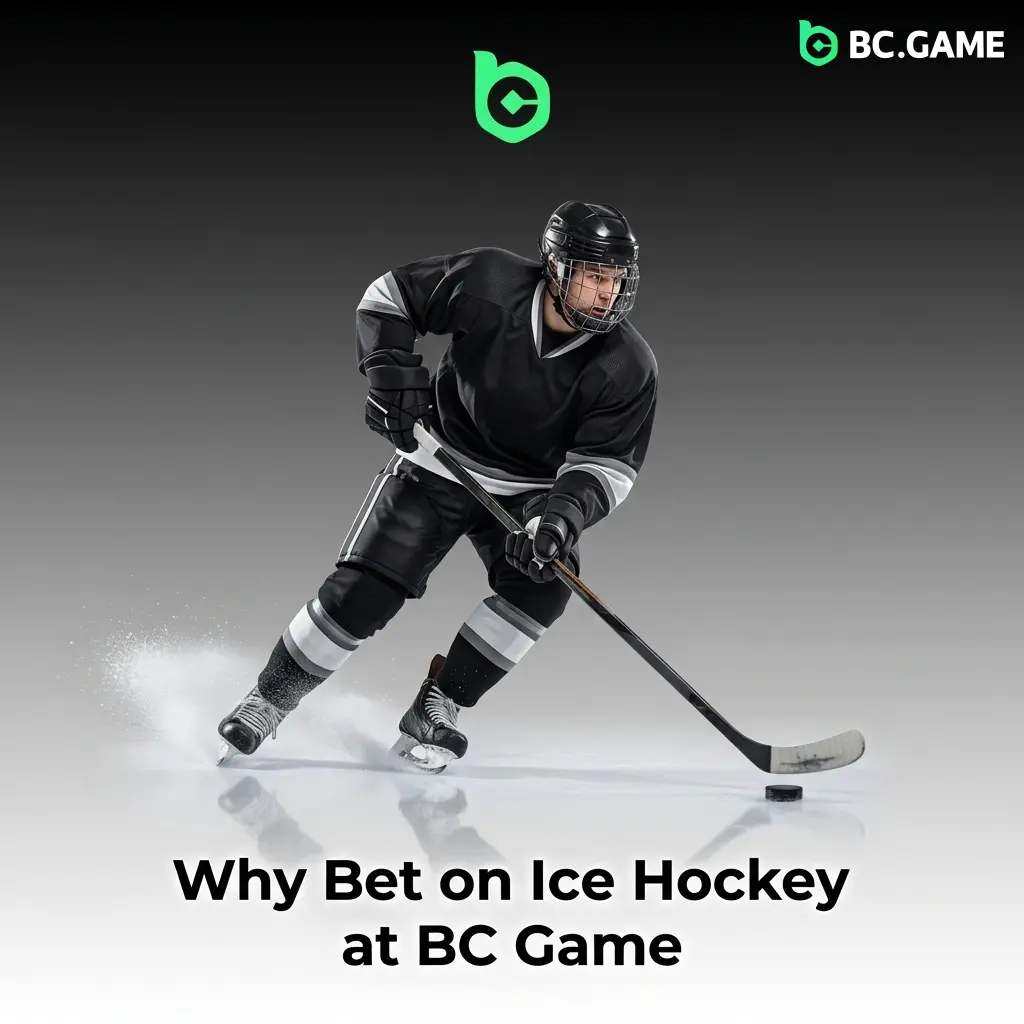 BC Game ice hockey betting platform showing league coverage, live odds, crypto deposits, and INR support for Indian bettors